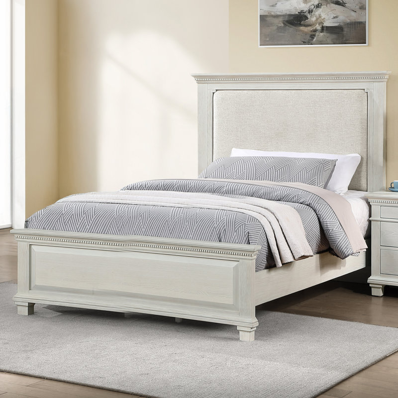 Izaguirre Wood Full Size Panel Bed, Gray, Full / Double