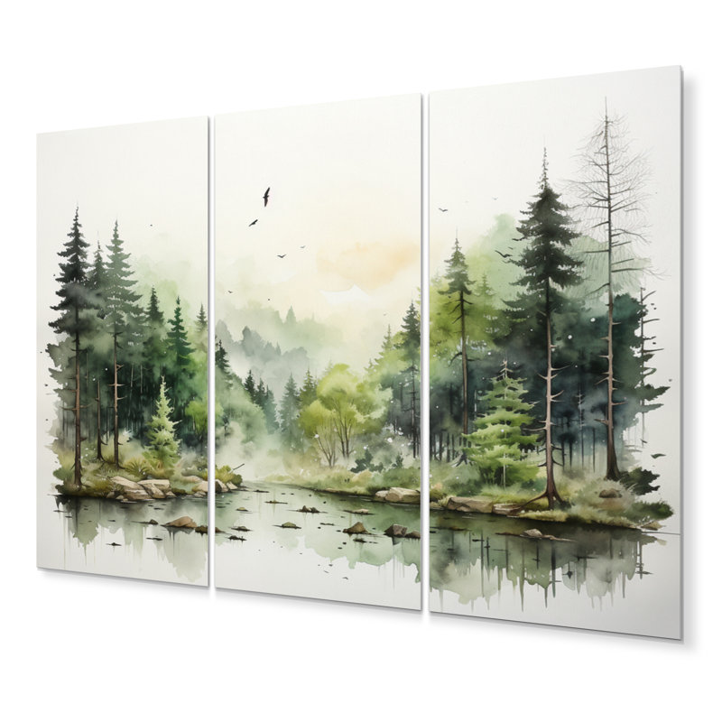 Tranquil Forest Oasis I 3 pièces