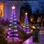 Arbre de Noël en forme de spirale intelligente 4 pi, décoration de Noël d'extérieur à DEL RVB-IC avec éclairage dynamique contrôlé par l'application, effets de bricolage et synchro de musique