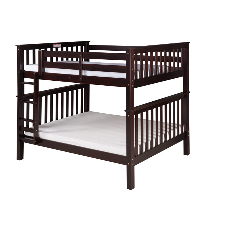 Abdullah Kids Bunk Bed, Full Over Full, Cappuccino