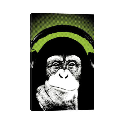 Monkey BL III by Steez - Wrapped Canvas Print
