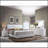 White Queen Bed With LED Light Headboard