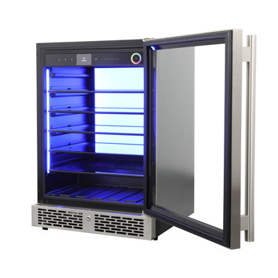 Vinotemp Vinoglow Single-Zone Beverage Center 24-Inch Wide in Stainless Steel — FIN-0018310 | Fridge.com