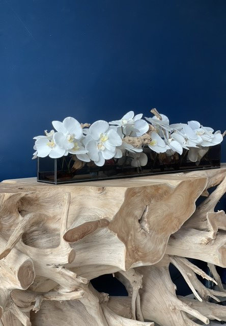 Orchid Stems in Planter, 48″L x 4″W x 4″H