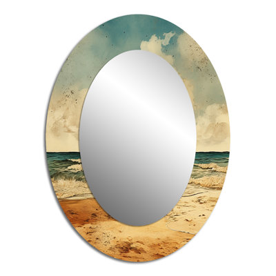 Miroir mural rétro bord de mer Vintage Beach Side Scenery II
