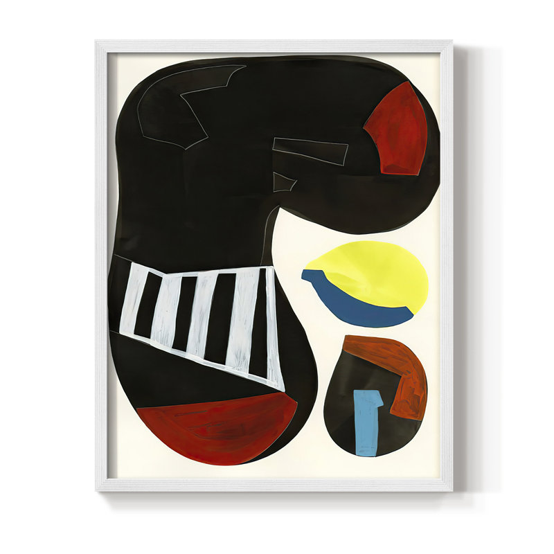 «Barcelona I», reproduction encadrée - bois massif, Blanc, H 10 po x l 8 po