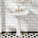 35.4" Tall White Rectangular Vitreous China Pedestal Bathroom Sink with Overflow