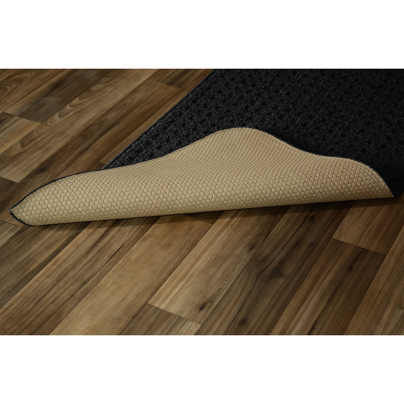 Benji Non-Skid Kitchen Mat, Black, Rectangle 1'6" x 2'6"
