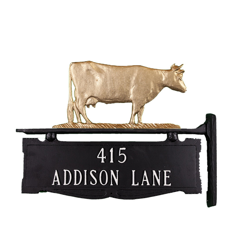 2-Line Address Post, Gold Bronze, Yes