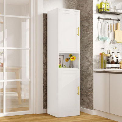 Metal Narrow Shelf Storage Cabinet for Bathroom Kitchen Living Room by Winston Porter