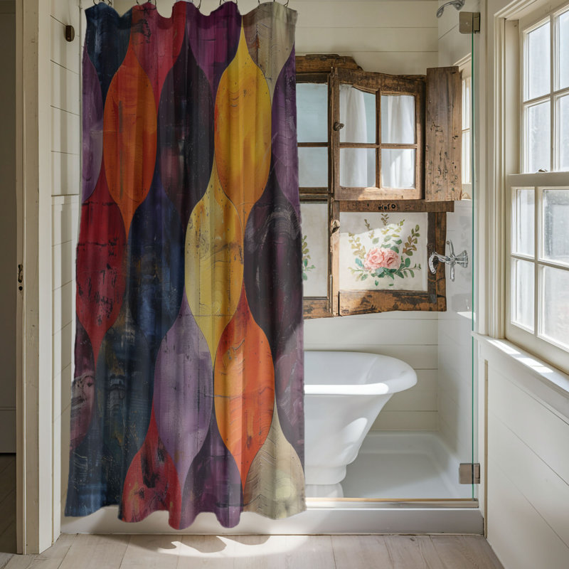 Affiche usée - Rideau de douche Premium, H 74 po x l 71 po