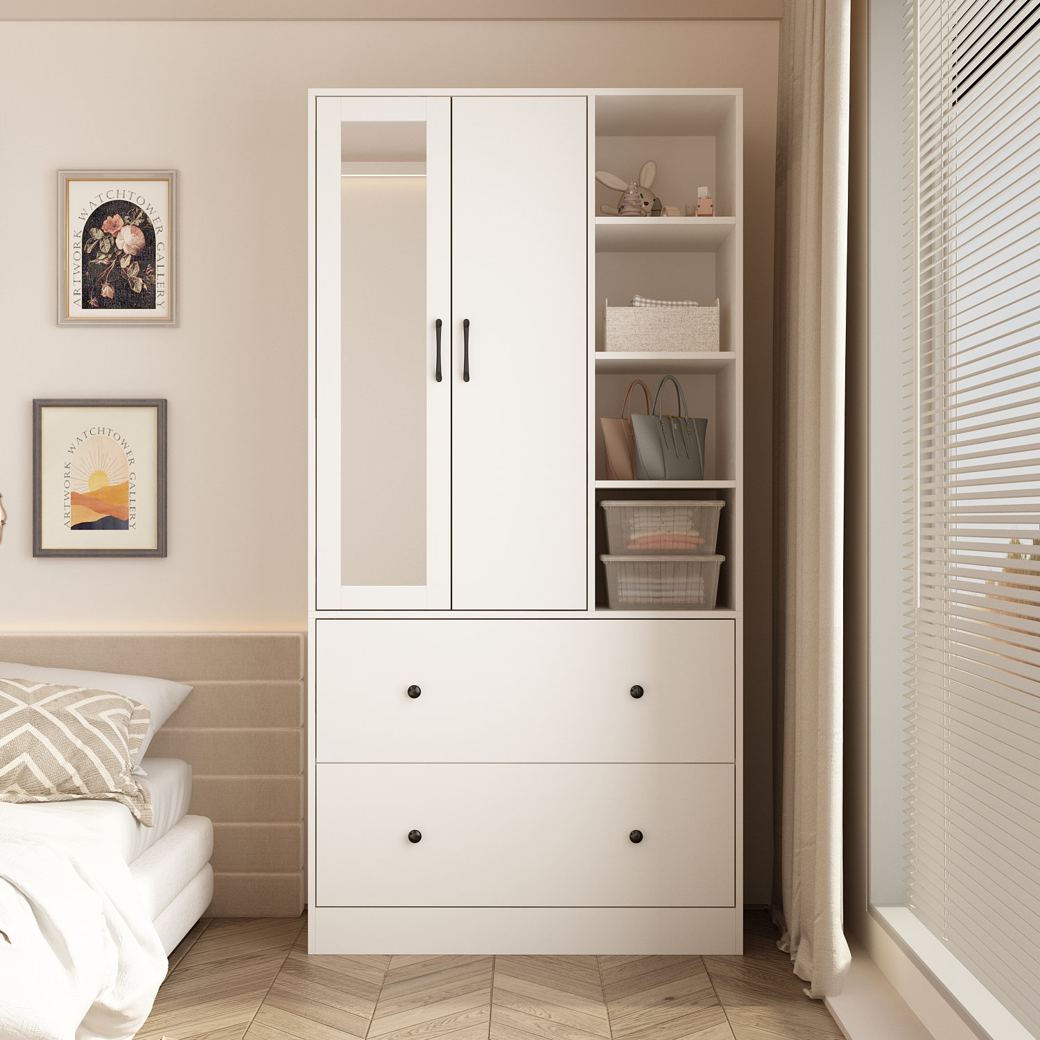 Latitude Run® Raybin Bedroom Armoire & Reviews | Wayfair
