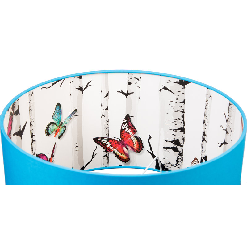 Cotton Drum ( Screw On ), Sky Blue, 30cm H x 50cm W x 50cm D, Lamp Shade