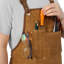Tablier à outils, 84 x 69 cm, toile, 1 pièce, marron, ciré