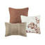 Courtepointe réversible 6 pièces très grand / très grand - imprimé taupe, imprimé vapeur multicolore, tissu doux brossé, coussins-118650079-118650080