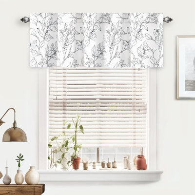 Esteline Floral Tailored 52" Window Valance