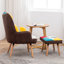 Lula Upholstered Wingback Chair with Footstool