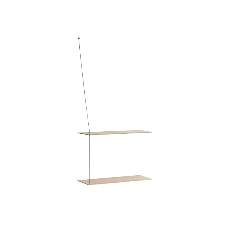 Stedge Shelf (60 Cm), White Oak, 47.2" H x 23.6" W x 8.7" D