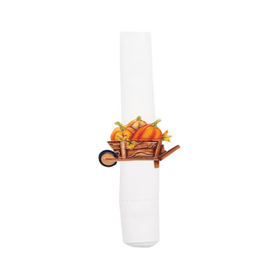 Pumpkin Wheelbarrow Napkin Ring