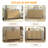Fluted 6-Drawer  Dresser Organizer with Faux Marble Countertop-1514188349