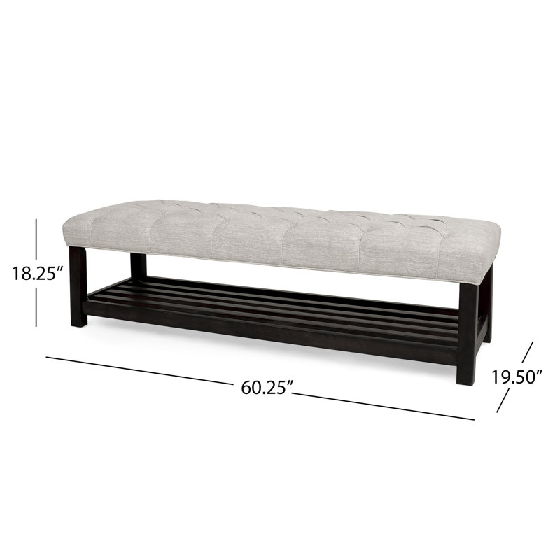 Blosser Upholstered Ottoman, Beige