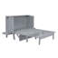 Grand lit gris avec point de charge et tablettes de comptoir de bureau latérales amovibles - Stable Port-914871545-914871550