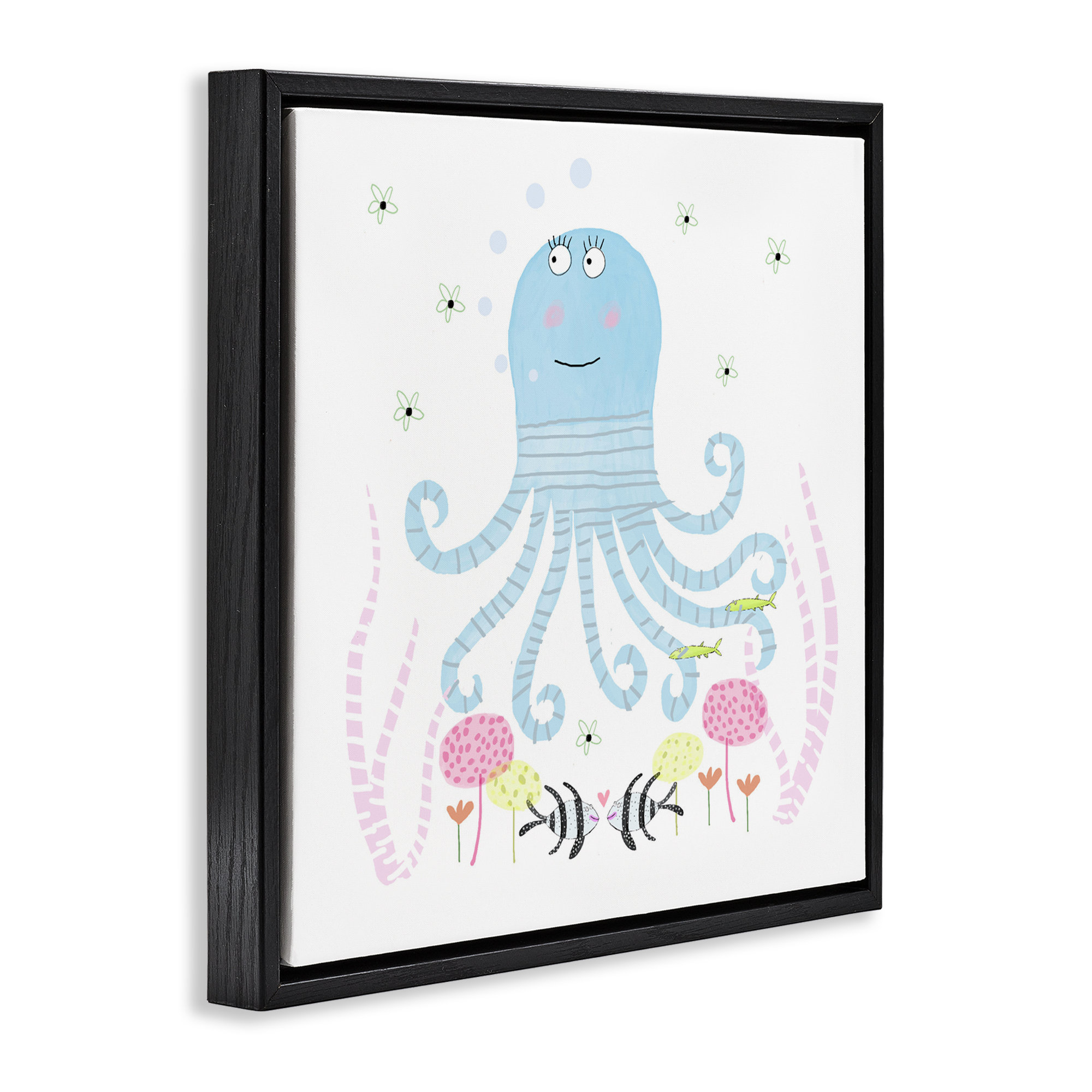 Octapus Frame Hokku Designs Baby Octopus & Flowers Floating Frame, design by Carla ...