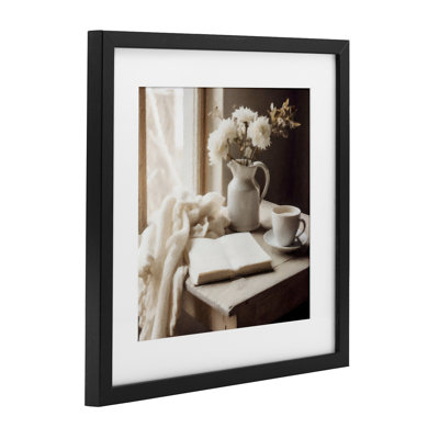 «Neutral Morning Coffee», reproduction sous verre encadrée, design par Riley B