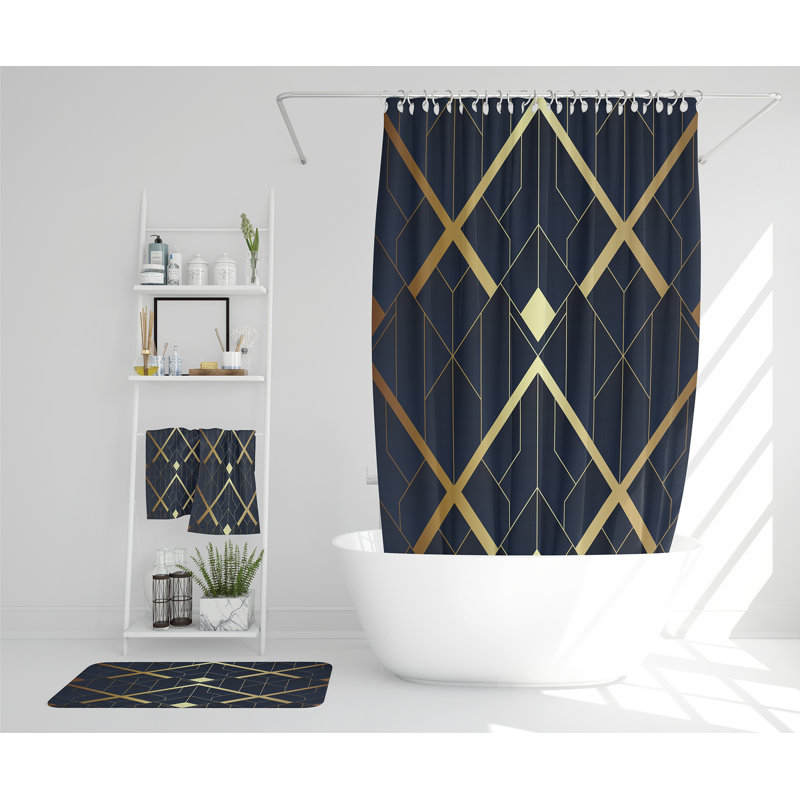 Nekedra Polyester Shower Curtain Set