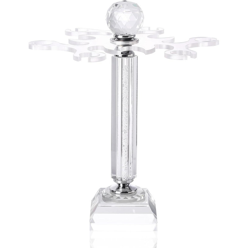 Crystal Glass High Footed Cup Holder