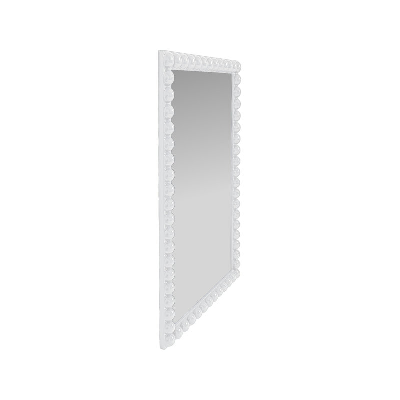 Varsha Rectangle  Glossy White Mirror, White