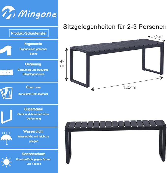 Iron Garden Bench, 45cm H x 120cm W x 40cm D