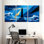 Ensemble de 3 impressions d'art sur toile, "Lightning Waves"