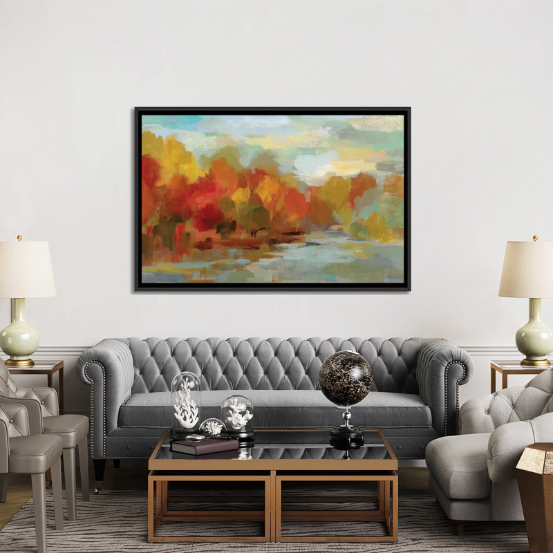 «April Dreamscape» par Silvia Vassileva, impression sur toile tendue, H 18 po x l 26 po x P 1,5 po, Toile avec cadre noir
