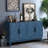 4 Door Wooden Cabinet With Adjustable Interior For Custom Storage Solid Wood + In Antique Navy Blue-1725647659