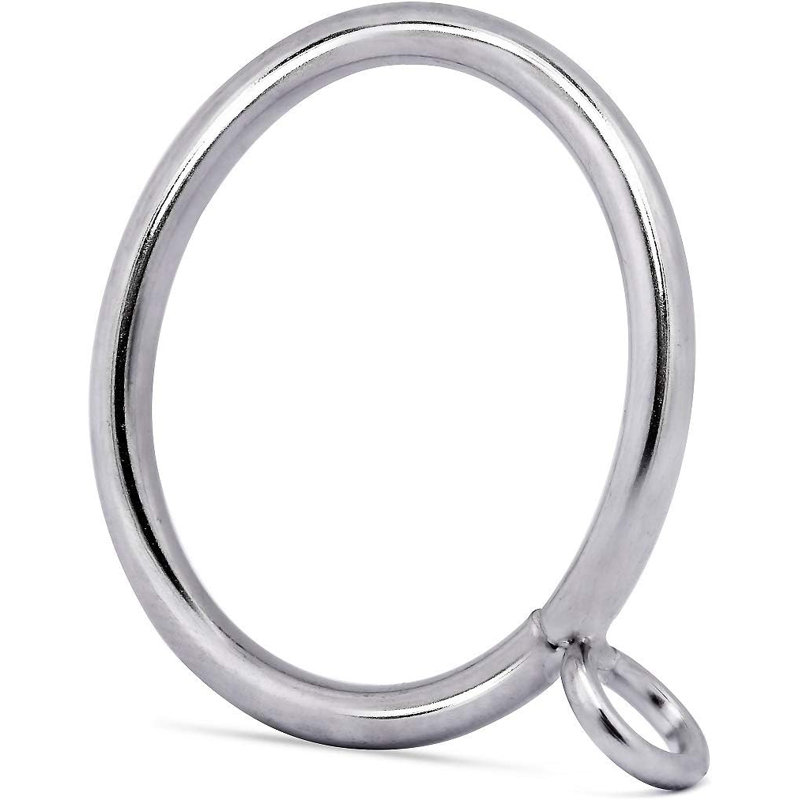 Anneaux de rideau en métal 1,5 po avec œillets, paquet de 10, Argent argent