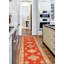 Tapis de couloir en Tapis décoratif laine rouge 2 pi 9 po x 9 pi 2 po de conception unique noué à la main New Age Finest