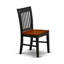Ensemble de salle à manger 5 pièces comprenant une table de salle à manger ronde avec piédestal et 4 chaises en bois, 36 po x 36 po, noir et cerisier-2077484123-2116777525-2116777527