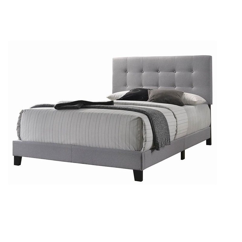 Vance Upholstered Standard Bed, King, Gray