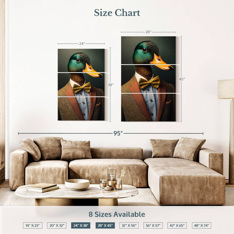 Brampt A Duck Portrait, 38" H x 24" W