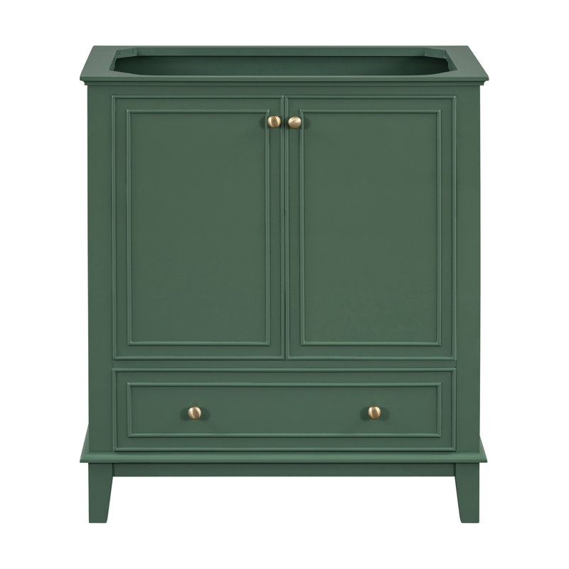 Base de meuble-lavabo foncé de 30 po, multifonctionnel avec portes en bois massif et en bois massif, tablette réglable, assemblage requis de 30 po, options de placement, requis