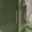 Porte de douche sans cadre de 56 à 60 po de largeur, porte de douche coulissante, cabine de douche en verre trempé épais de 5/16 po (8 mm) de qualité supérieure avec barre à serviettes, couche facile à nettoyer à double face, finition nickel bross