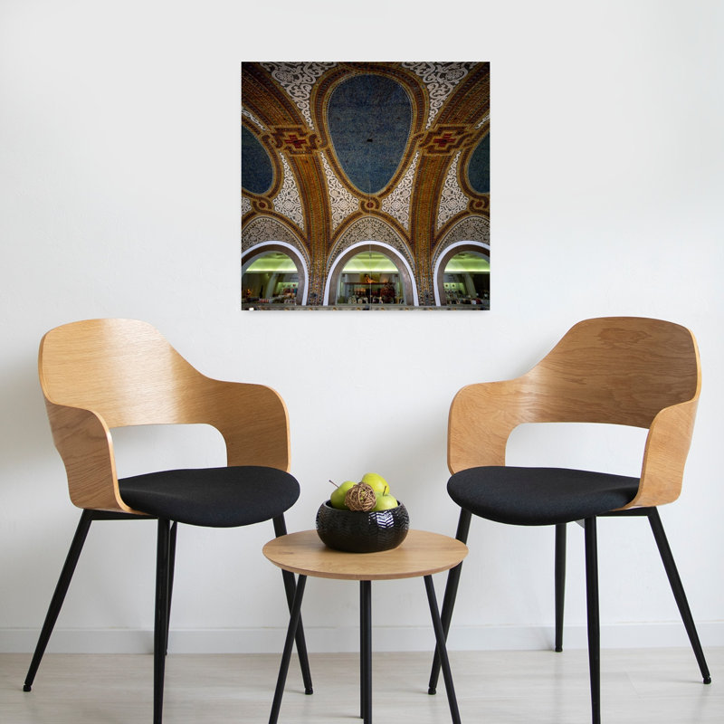 Details Of Tiffany Dome Ceiling By Louis Comfort Tiffany Marshall Field And Company Building Chicago Illinois USA by Mark Segal - Wrapped Canvas Print