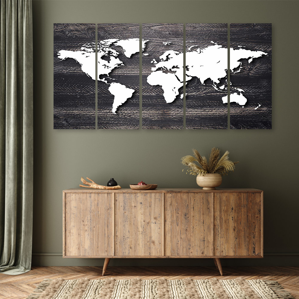 Leinwandbild World Map Vintage