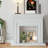 White Solid Wood Freestanding Fireplace