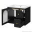 Armoire de salle de bain 24 po avec lavabo en céramique, 2 tiroirs et 1 porte à fermeture en douceur, fixée au mur pour les petits espaces-116859033