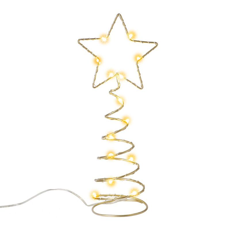 24cm Metal Astrology & Stars Lighted Tree Topper