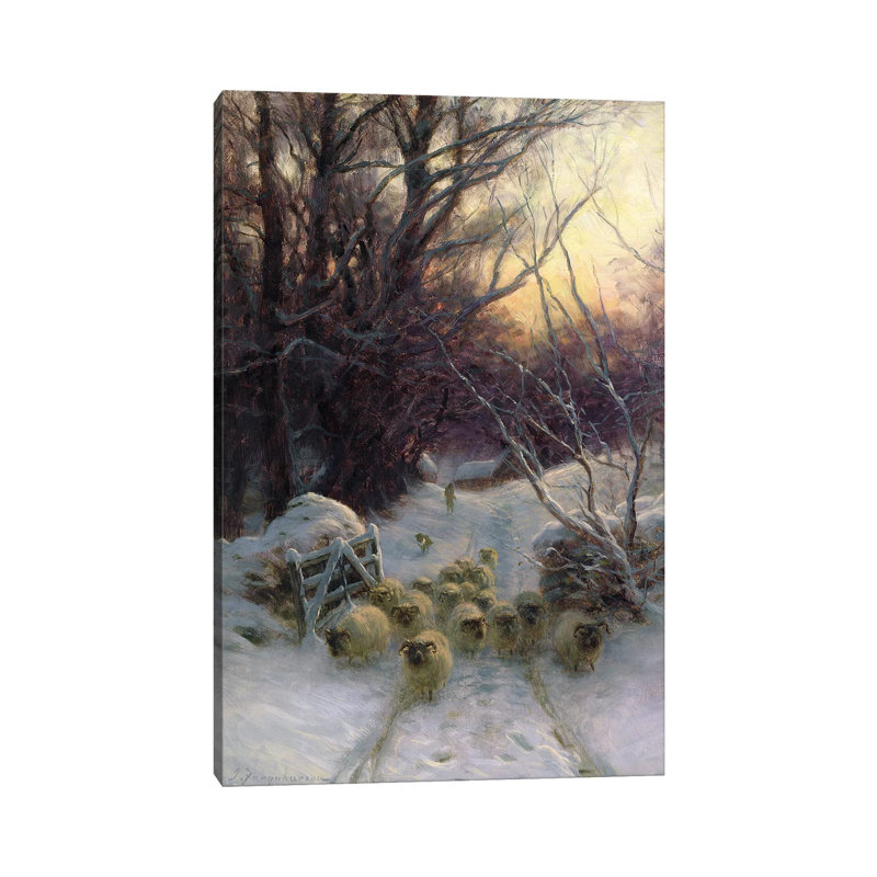 The Sun Had Closed For The Winter Day by Joseph Farquharson - Wrapped Canvas Print, 66.04 cm H x 45.72 cm W x 3.175 cm D