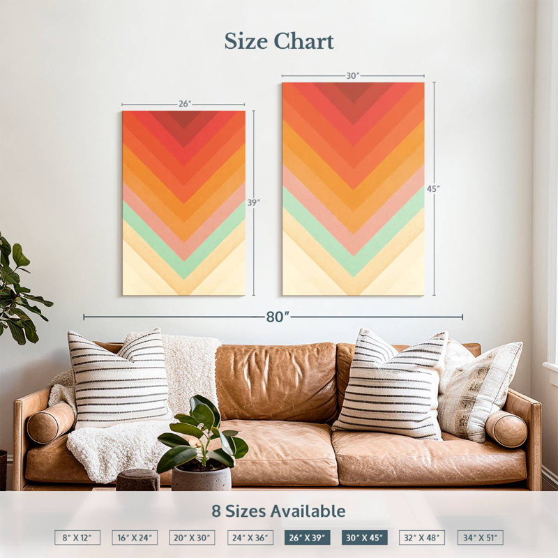 Avery Rainbow Chevrons, 39" H x 26" W