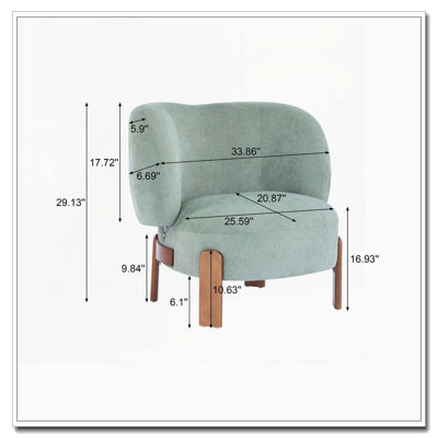 Fauteuil à oreilles Cozy - Boucle / Chenille - Pieds en bois massif